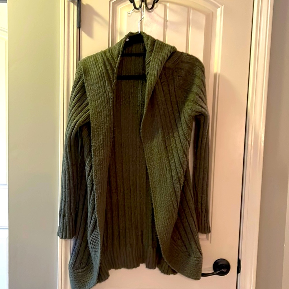 No Boundaries Olive Hooded Cardigan Size XL